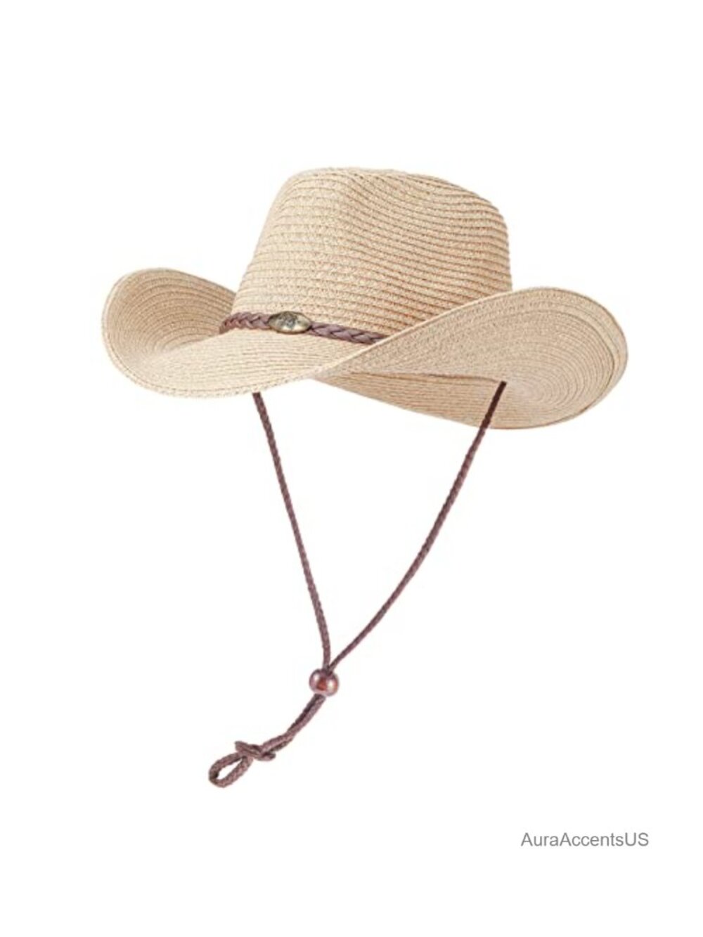 Straw Cowgirl Cowboy Hat Wide Brim Shapeable Western Sun Hat